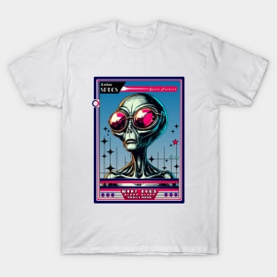 Retro Specs Mag - Space Fashion (What does Bleep Blorp really mean) T-Shirt